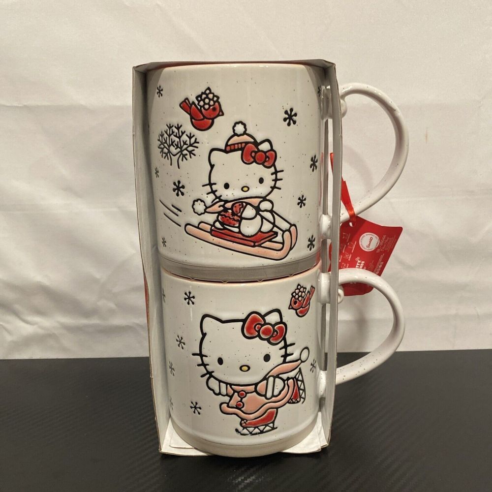 Hello Kitty Christmas Mug (Set of 2) By Saniro BRAND NEW